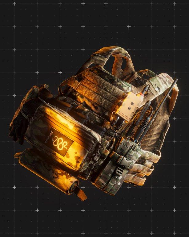 PRC-163 cabling routed on a plate carrier
