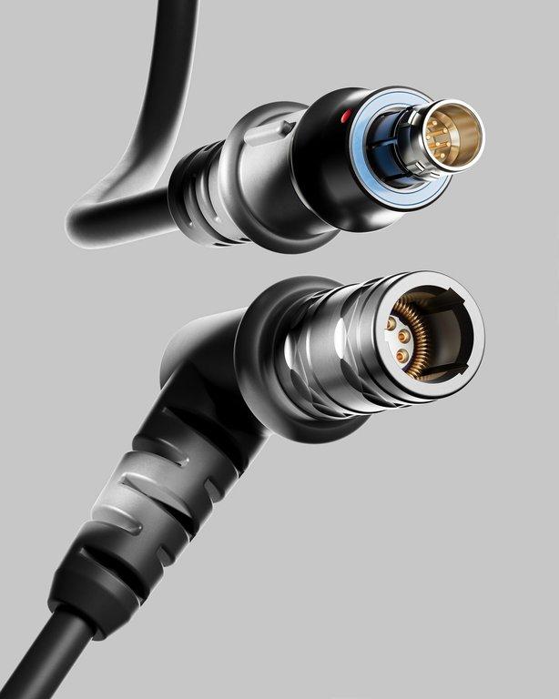 Close-up of PC-4609 right-angle Nett Warrior receptacle